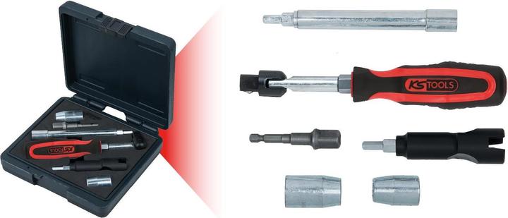 Actual product image KS Tools WC Sanitary combi kit, 6 pieces, finest chrome vanadium steel (6 pieces)