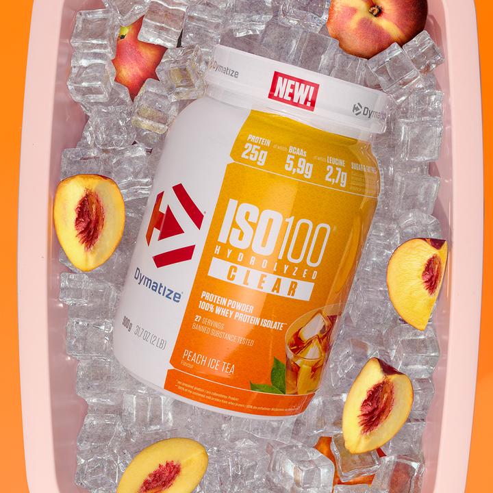 Actual product image Dymatize ISO100 Clear Whey (Peach Iced Tea, 1 pcs., 900 g)