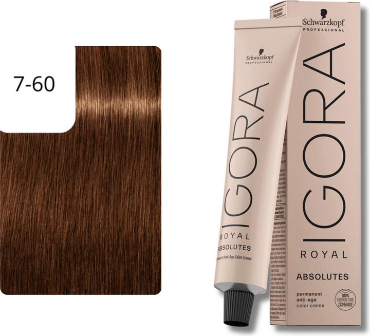 Immagine prodotto Schwarzkopf Professional Igora Royal - 7-60 Biondo medio cioccolato naturale (Biondismo, Marrone)