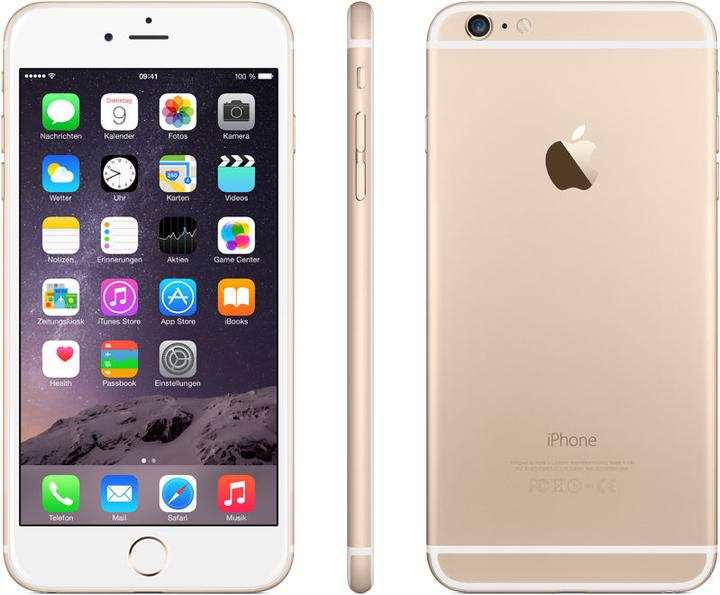 Produktbild Apple iPhone 6 Plus (64 GB, Gold, 5.50", Single SIM, 8 Mpx, 4G)