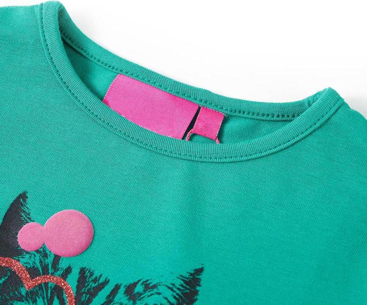 Immagine prodotto VidaXL Camicia da bambino a maniche lunghe verde chiaro 116,Materiale: 95 % cotone (116)