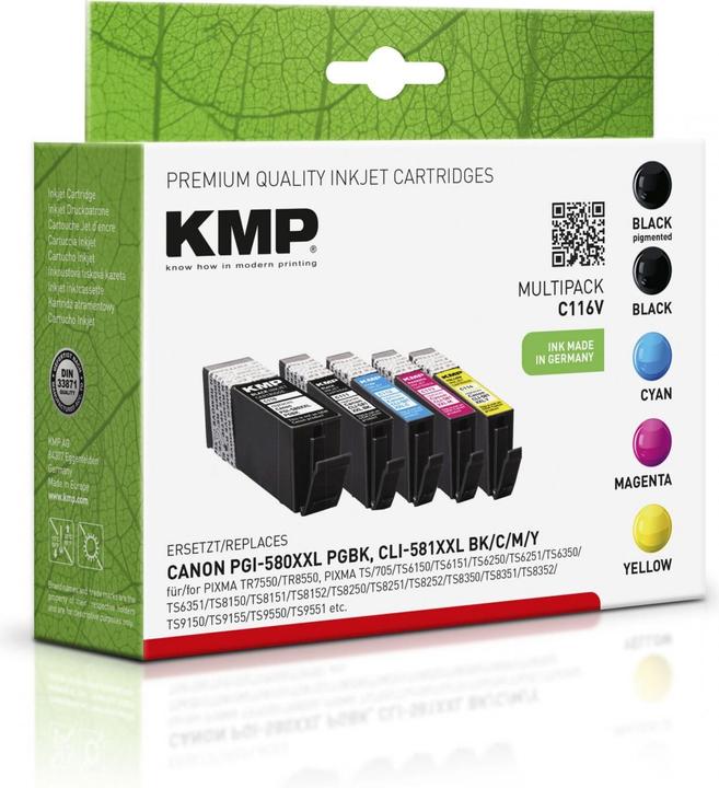 Actual product image KMP PGI-580/CLI-581 XXL (M, FC, C, Y)