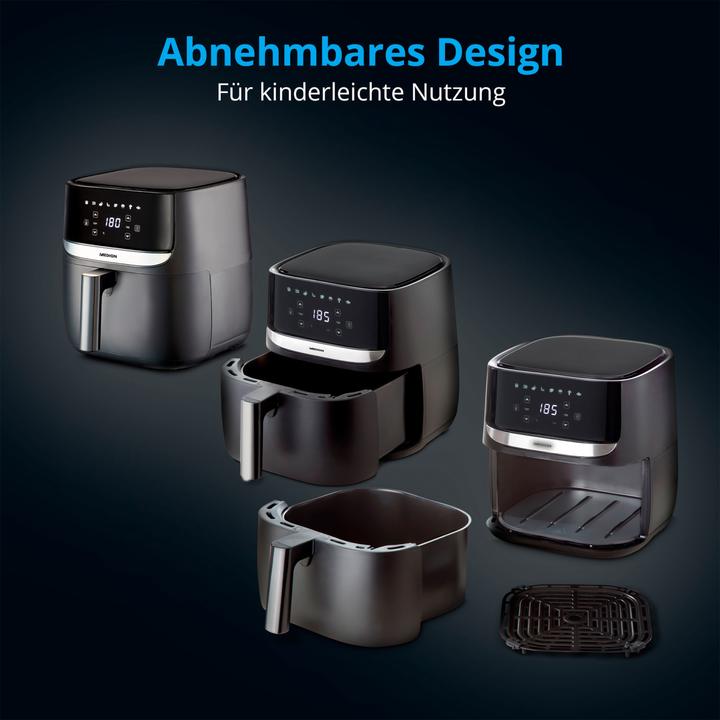 Image du produit Medion Heissluft-Fritteuse MD 10532, 1 kg, Schwarz