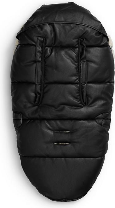 Actual product image Elodie Footmuff Aviator Black vegan leather