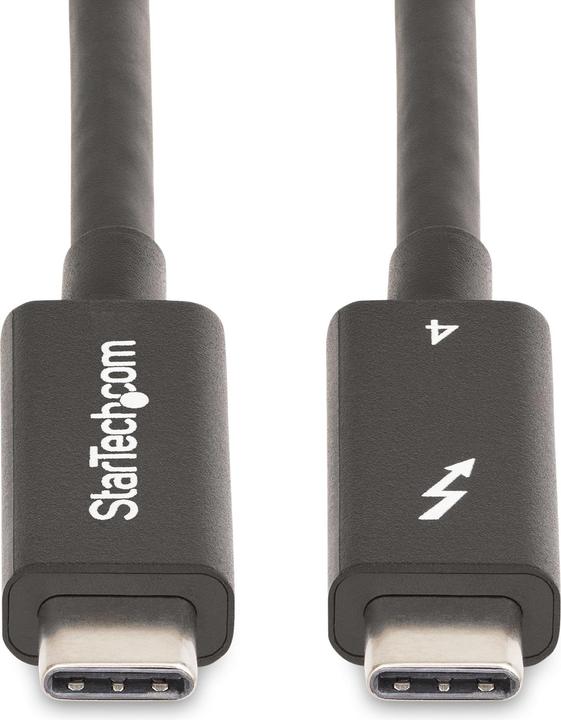 Produktbild StarTech com A40G2MB-TB4-CABLE, Mâle, Mâle, 2 m, Noir, Nickel, 40 Gbit/s (2 m, USB 4.0, USB 3.2)