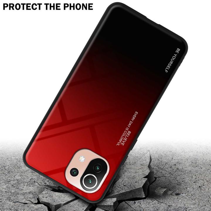 Produktbild Cadorabo TPU 2 Farben Glas Hülle (Xiaomi Mi 11 Lite, Xiaomi Mi 11 Lite 5G)