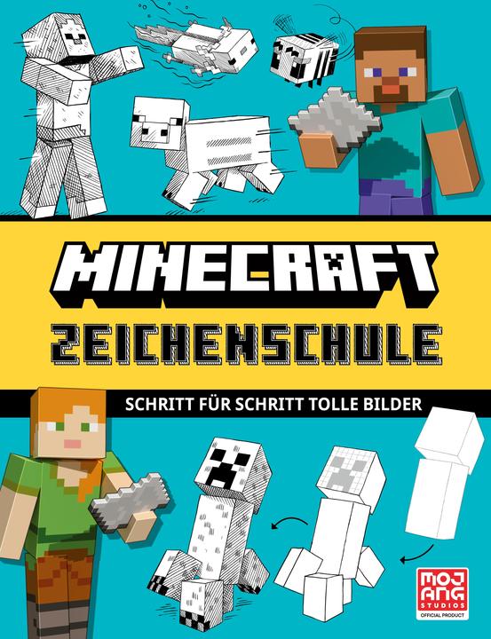 Actual product image Minecraft Zeichenschule Schritt für Schritt tolle Bilder (German, Mojang From, Silvia Schröer, 2024)