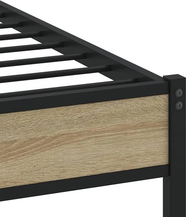 Produktbild VidaXL Metallbett Bett Lattenrost Einzelbett Bettgestell ohne Matratze 90x200cm (90 x 200 cm)