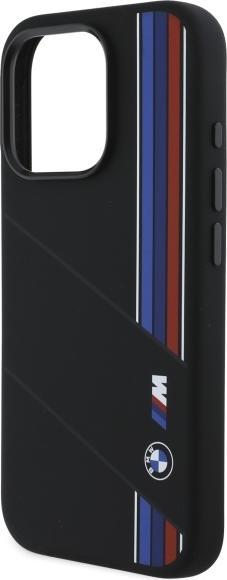 Actual product image BMW BMHMP16X23SCUK iPhone 16 Pro Max 6.9" czarny/black hardcase Silicone Cut Tricolor Lines Mag (Apple iPhone 16 Pro Max)