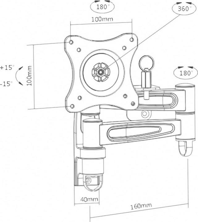 Actual product image SpeaKa Professional SP-4930876 (Wall, 27.01", 15 kg)