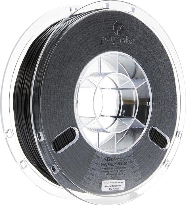 Produktbild Polymaker PolyFlex TPU-90A Black-1.75mm-750g (TPU, 1.75 mm, 750 g, Schwarz)