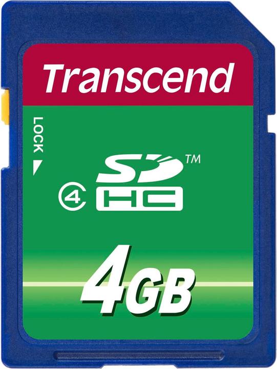 Actual product image Transcend SDHC standard card (4 GB, SDHC)