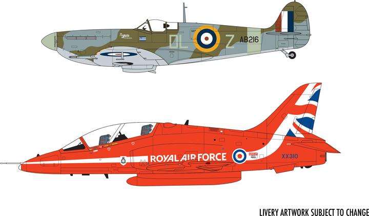 Actual product image Airfix Kit Set Best of British Spitfire & Hawk 1:72
