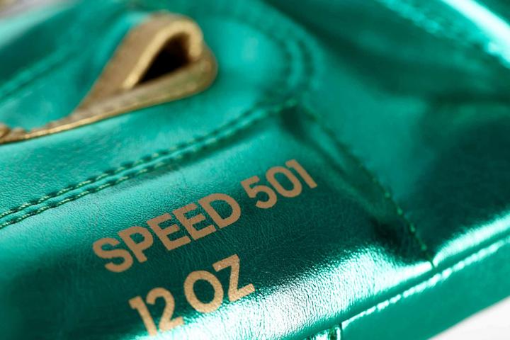 Produktbild adidas Boxhandschuhe Speed 500 green/gold Microfibre, ADISBG501 (14 OZ)
