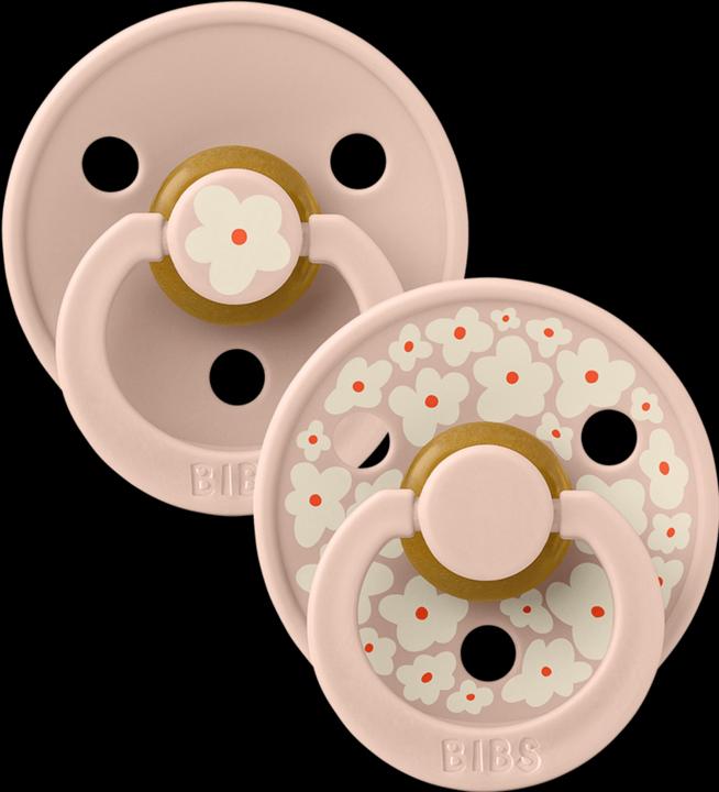 Actual product image Bibs Studio Nuggi Colour 2 PACK Latex Round 6-12m Jasmine Blush Mix (2 x, 6 - 12 M.)