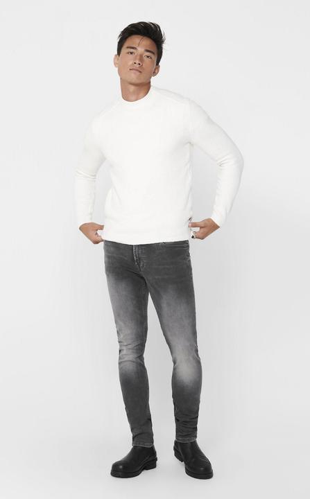 Actual product image Only & Sons ONSLoom Slim Zip Sweat Grey Slim Fit Jeans (32)