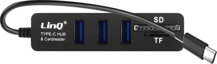 Actual product image LinQ 3 USB ports + SD/Micro SD card reader (USB-C, 3 Ports)