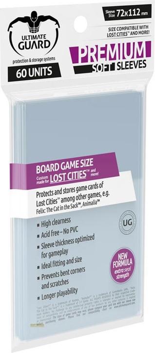 Produktbild Ultimate Guard UGD010286 - Premium 60 Kartenhüllen für das Brettspiel Lost Cities