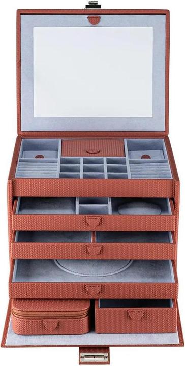 Produktbild Windrose 803955.03 - Schmuckkoffer XL mit Reiseetui Corbello terrakotta