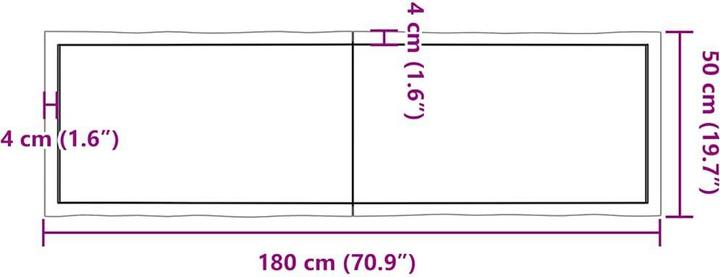 Produktbild VidaXL Aneta (180 x 6 x 50 cm)