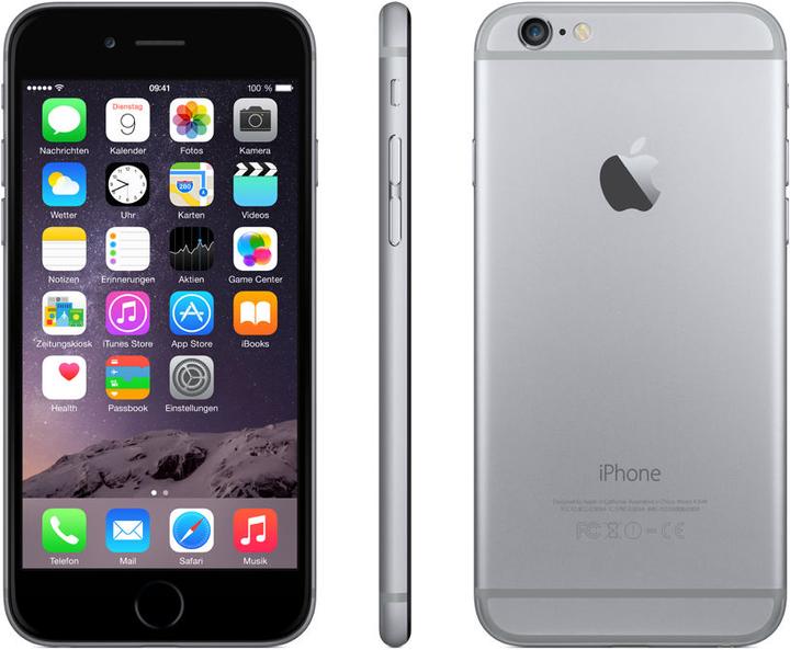 Produktbild Apple iPhone 6 (64 GB, Space Gray, 4.70", Single SIM, 8 Mpx, 4G)