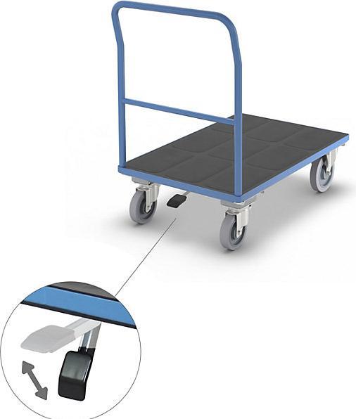 Immagine prodotto eurokraft pro Carrello a pianale con sponde in legno (500 kg)