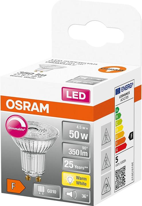 Actual product image Osram LED reflector (GU10, 4.50 W, 350 lm, 1 x, F)