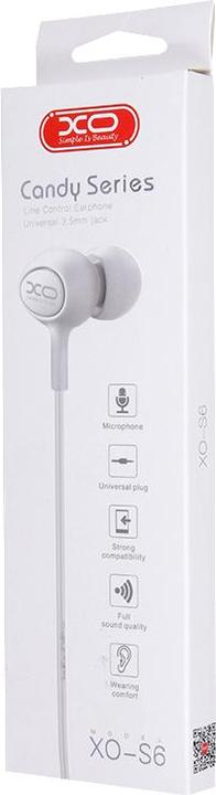 Actual product image xO wired earphones S6 jack 3,5mm white (Cable)