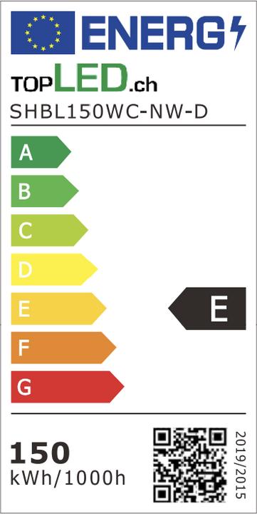 Etichetta energetica TL Highbay Apparecchio a LED per alte luci 150W 4000K 18000 Lumen IP65 DALI (18000 lm)