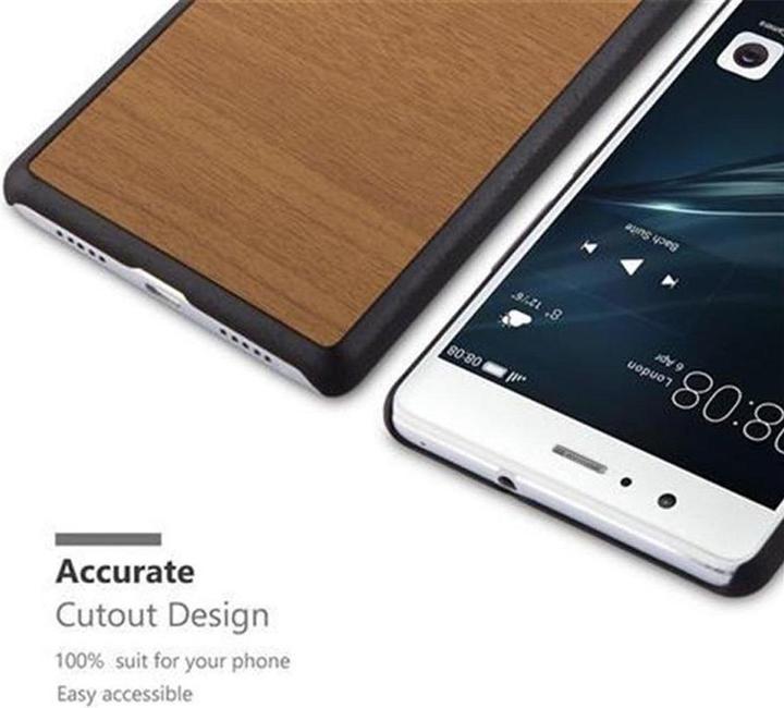 Image du produit Cadorabo Couverture rigide Woody Cover (Huawei P9 Lite)