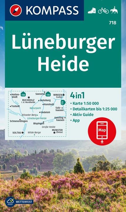 Produktbild Wanderkarte 718 Lüneburger Heide 1:50.000