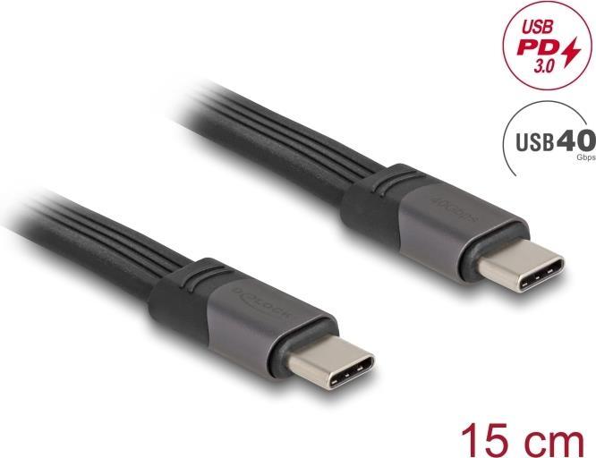 Actual product image Delock USB 40 Gbps FPC ribbon cable USB Type-C to USB Type (0.15 m, USB 4.0)