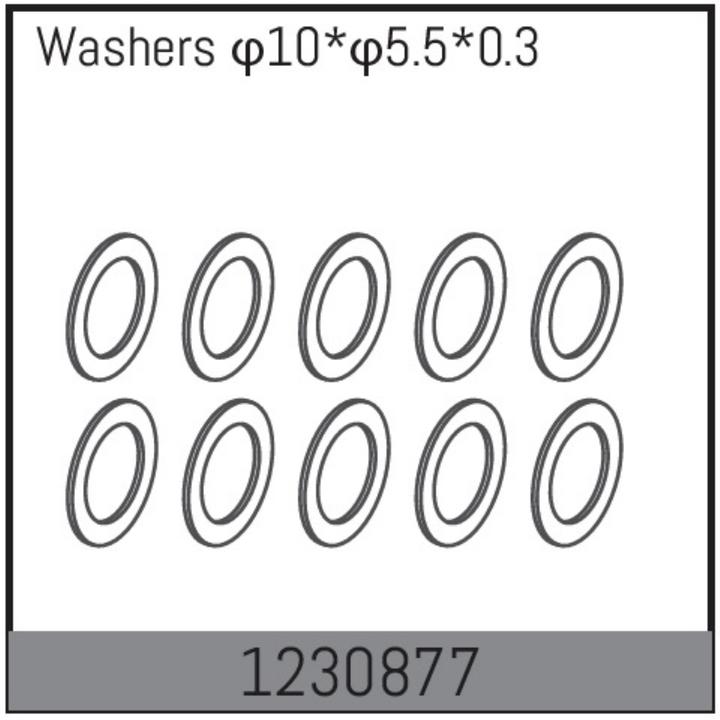 Absima 10*5.5*0.3 Unterlegscheibe (10)