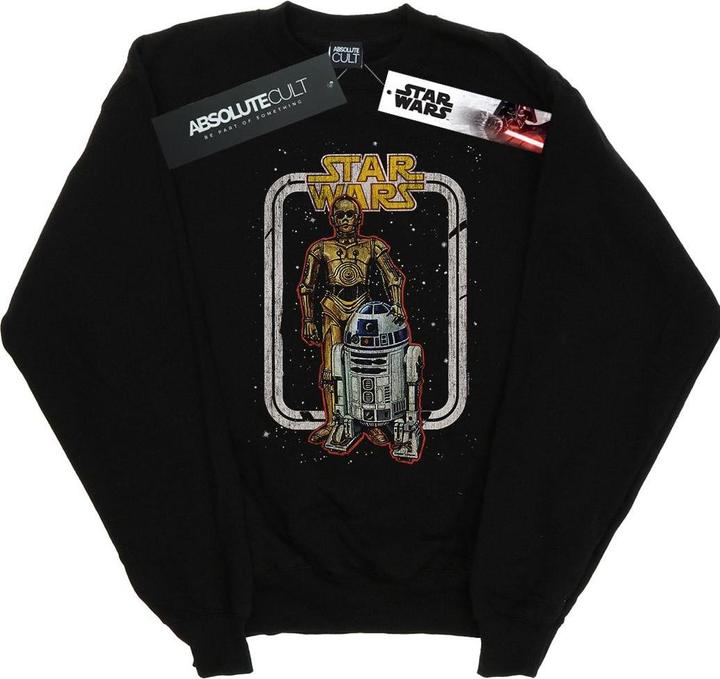Star Wars R2D2 And C3PO Vintage Sweatshirt (XXL)