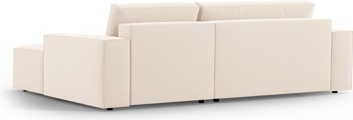 Image du produit Micadoni Canapé D'Angle Droit Velours Convertible Avec Coffre De Rangement, "Jodie", 3 Places, 246x151x86 Fab (Canapé d'angle)