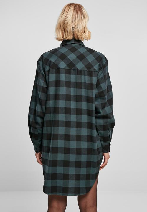 Actual product image Urban Classics Ladies Oversized Check Flannel Shirt Dress (XXL)