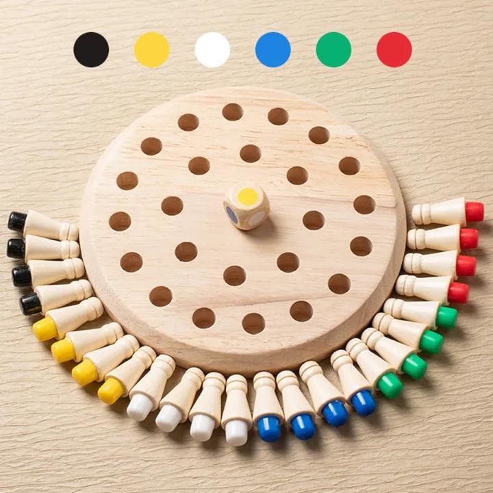 Produktbild Activity Board Hölzerne Memory Match Stick Schach Farbe Spielbrett Puzzles Lernspielzeug Kognitive Fähigkeit