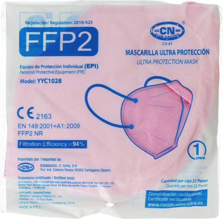 Image du produit AccuCell 10 masques FFP2 rose 5 couches, certifiés DIN (FFP2, 10 x)