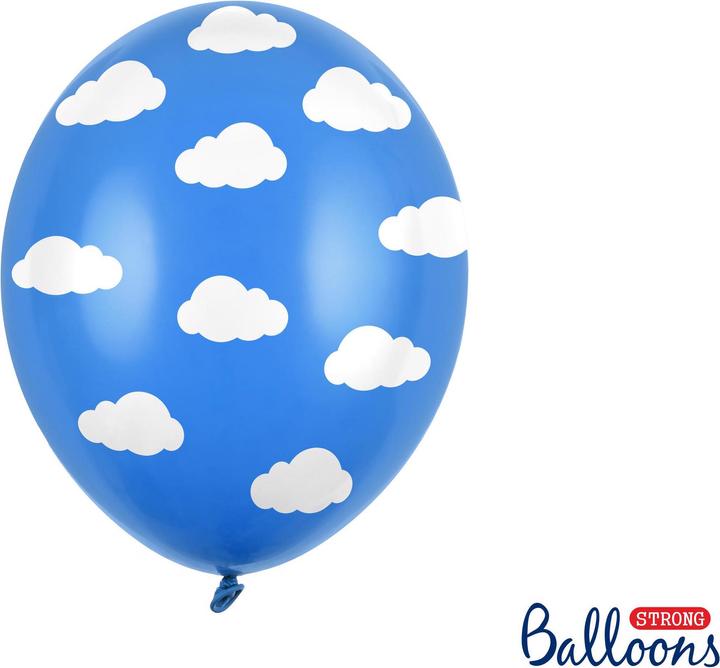 Actual product image Partydeco Balloons clouds blue/white Ø 30 cm, 6 pieces (6 x)