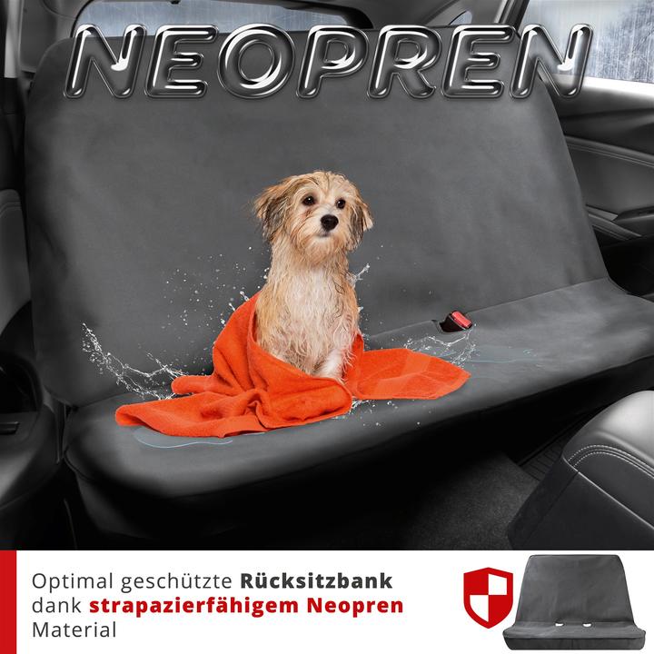 Produktbild Walser PKW Sitzauflage Neopren, Auto-Sitzaufleger für Rücksitzbank, schwarz