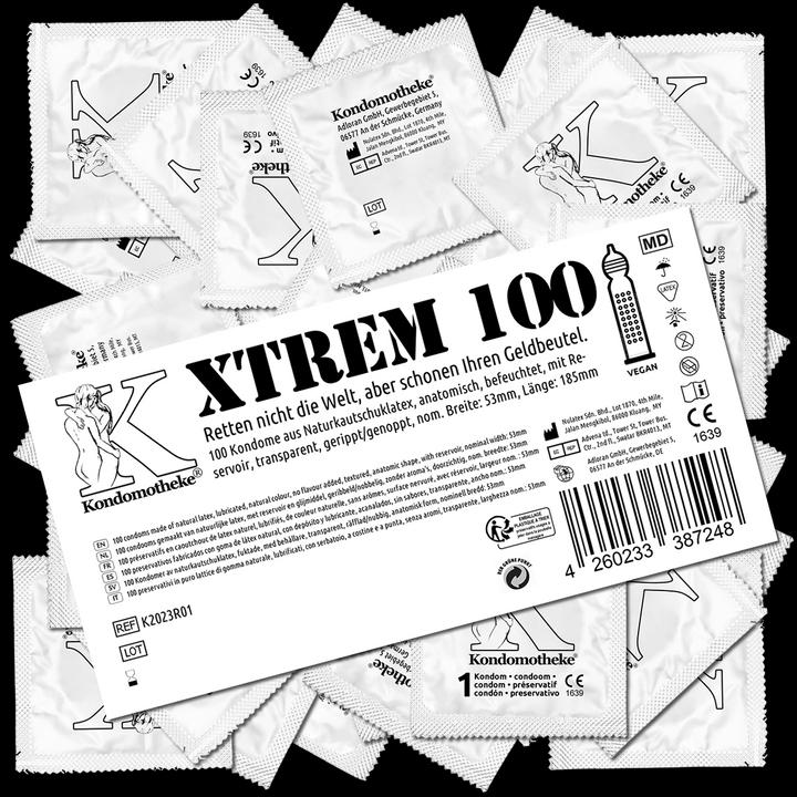 Kondomotheke XTREM" 100 extremely stimulating condoms with 3-in-1 effect - the inexpensive condoms to (100 pcs.)