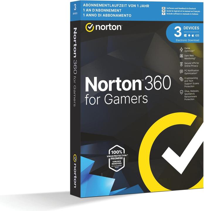 Norton 360 Gamer (3 User, 12 Monate)