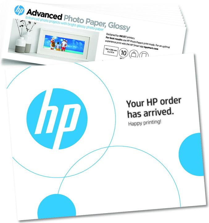 Actual product image HP Advanced Photo Paper 10 sheets (250 g/m², 101 x 305 mm, 10 x)