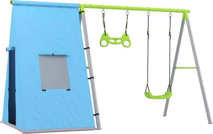 Aiyaplay Kinderschaukel Metall, Kunststoff Grün+Blau