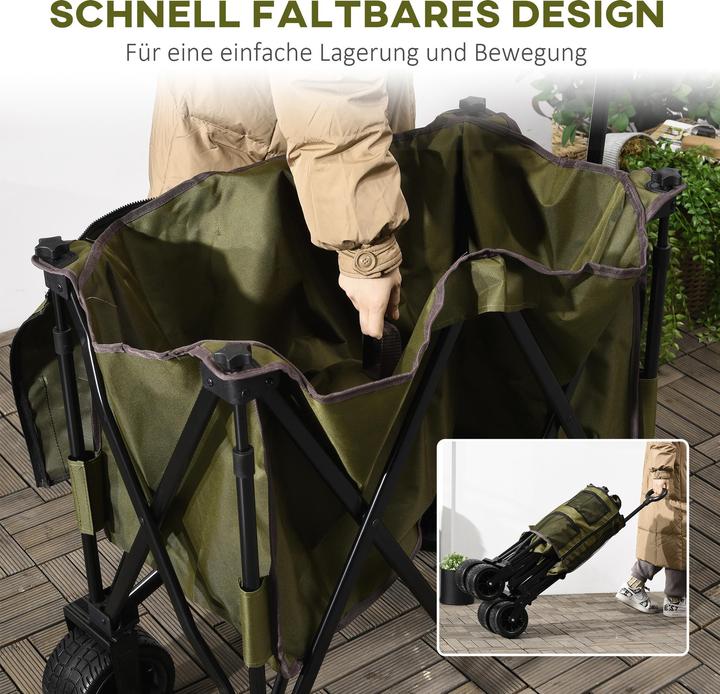 Produktbild Outsunny Bollerwagen mit Seitentasche (100 kg)