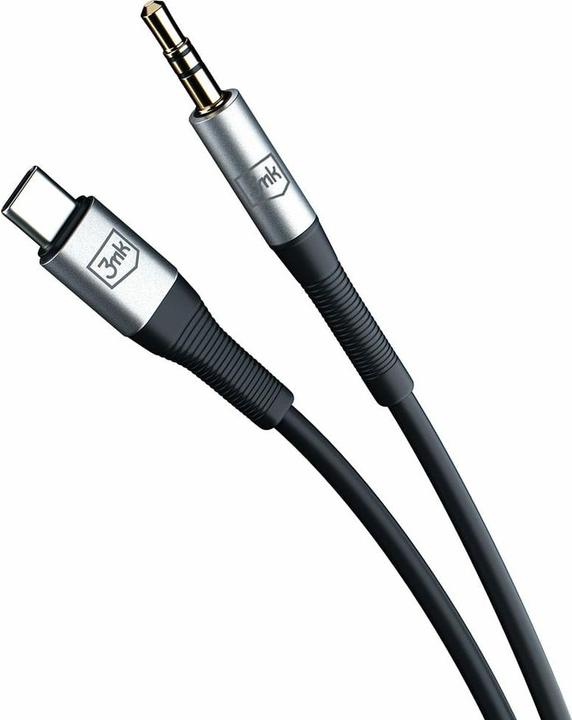 Produktbild 3MK USB C — 3.5mm Klinke (1 m, 3.5mm Klinke (AUX))