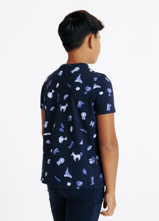 Produktbild Fouganza Reit-Poloshirt Magic kurzarm Kinder Print blau (6, 7, 8)