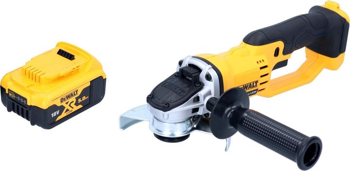 Actual product image DeWalt DCG 412 Battery angle grinder 18V 125mm + 1x battery 5.0Ah - without charger (125 mm)