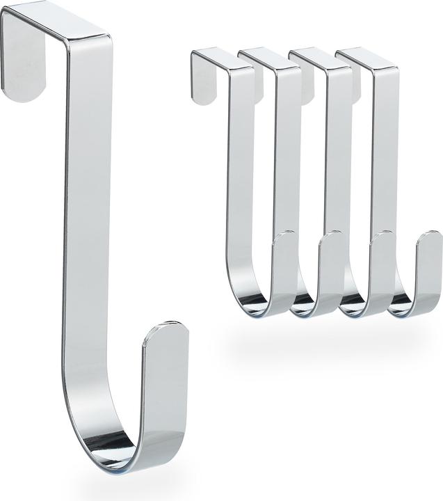 Actual product image Relaxdays Door Hook Set of 5, For Clothes