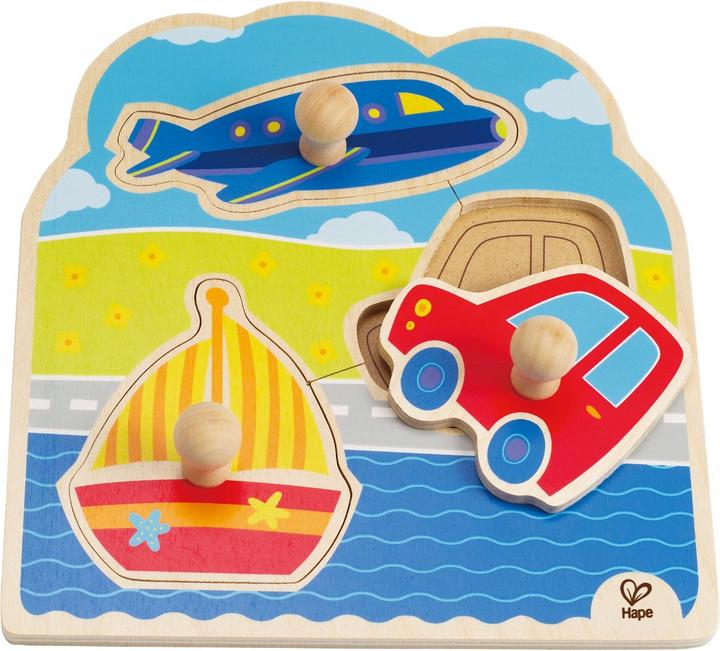 Produktbild Hape Knopfpuzzle Fahrzeuge FSC